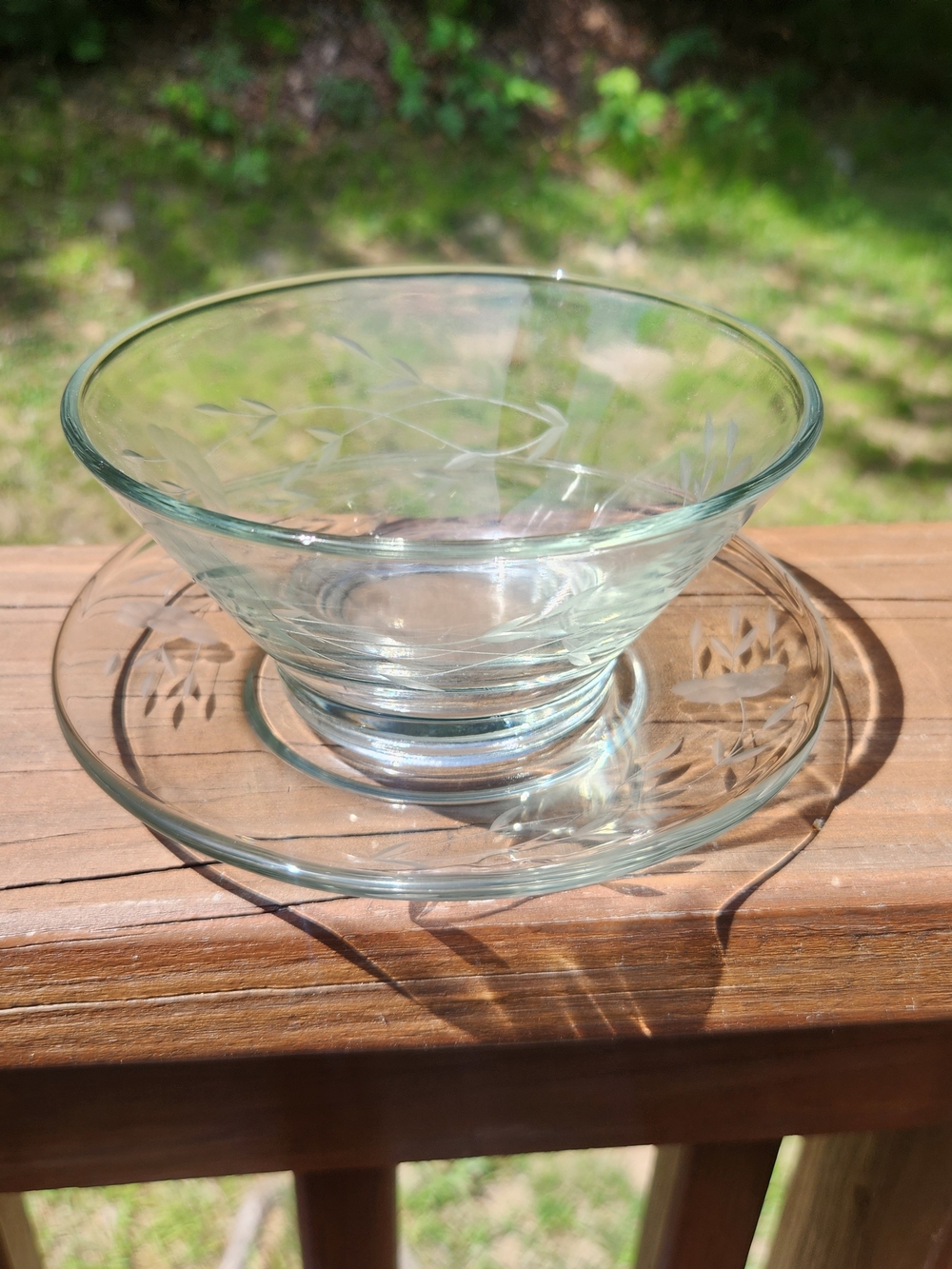 Princess House Heritage Collection Condiment Bowl and Underplate Set #049